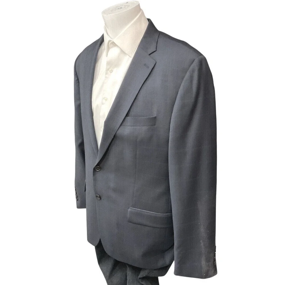 Lauren Ralph Lauren Plaid Sport Coat Blazer Jacket Size 44R Blue‎ Career Formal